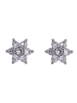 Pendientes Plata Mujer PPR 694/8 Flor Circonitas