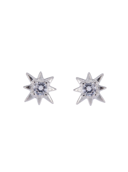 Pendientes Plata Mujer PPR 704 Estrella Polar Circonitas