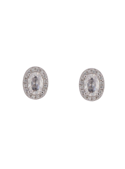 Pendientes Plata Mujer PPR 717 Circonitas Ovaladas