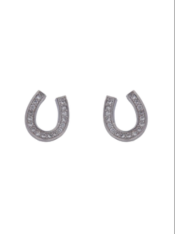 Pendientes Plata Mujer PPR 725 Herradura Circonitas