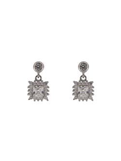 Pendientes Plata Mujer PPR 727 Colgante Circonitas