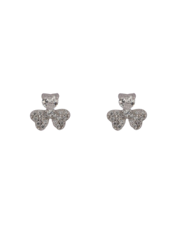 Pendientes Plata Mujer PPR 738 Trébol 3 Hojas Circonitas