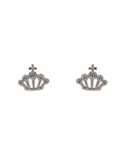 Pendientes Plata Mujer PPR 745 Coronas En Brillo