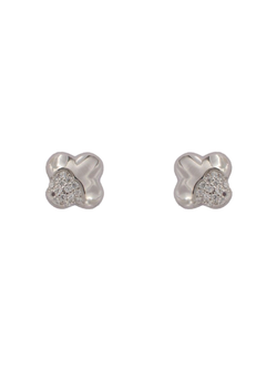 Pendientes Plata Mujer PPR 747 Trébol Circonitas