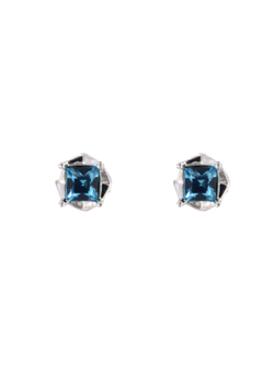 Pendientes Plata Mujer PPR 757/S Circonitas Azules