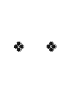 Pendientes Plata Mujer PPR 765/N Circonitas Negras