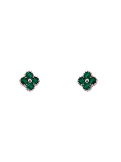 Pendientes Plata Mujer PPR 765/V Circonitas Verdes