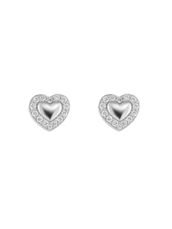 Pendientes Plata Mujer PPR 769 Corazón Circonitas