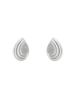 Pendientes Plata Mujer PPR 771 Concha Pulida En Brillo