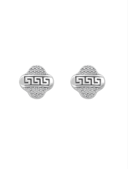 Pendientes Plata Mujer PPR 772 Calado Greca