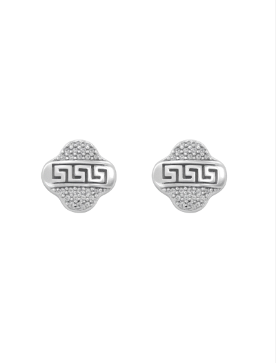 Pendientes Plata Mujer PPR 772 Calado Greca