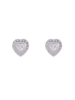 Pendientes Plata Mujer PPR 789 Corazón Circonitas