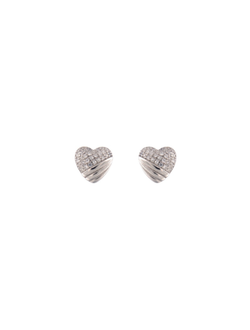 Pendientes Plata Mujer PPR 810 Corazón Circonitas