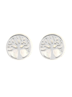 Pendientes Plata Mujer PPRN7 Árbol De La Vida En Brillo