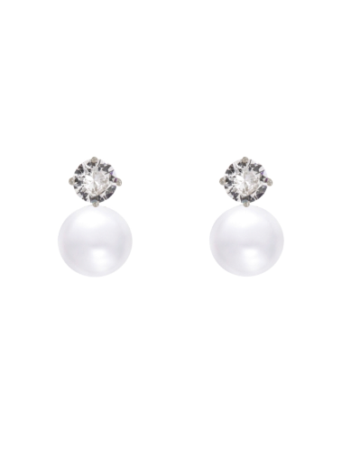 Pendientes Plata Mujer PPRP76 Perla & Circonita
