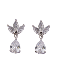 Pendientes Plata Mujer PSET115/1 Colgante Circonitas