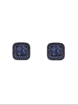 Pendientes Plata Mujer PSET140/1Z Circonitas Azules