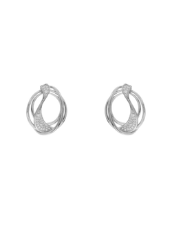 Pendientes Plata Mujer PSET191/1 Círculo Circonitas