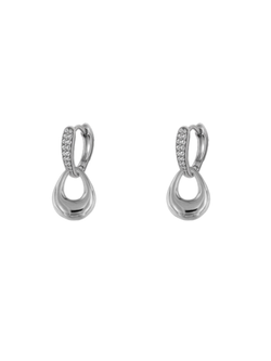 Pendientes Plata Mujer PSET200/1 Circonitas Colgante En Brillo