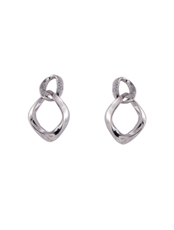 Pendientes Plata Mujer PSET201/1 Circonitas Colgante En Brillo