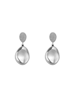 Pendientes Plata Mujer PSET204/1 Circonitas Colgante En Brillo