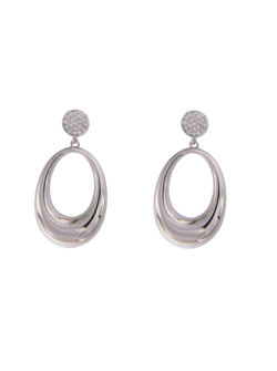 Pendientes Plata Mujer PSET208/1 Circonitas Colgante En Brillo