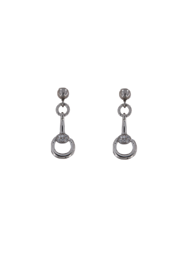 Pendientes Plata Mujer PSET46/1 Colgante Circonitas