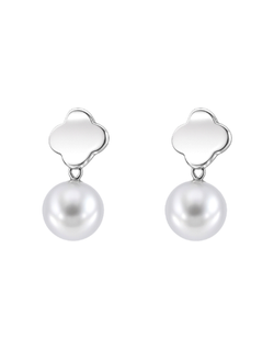 Pendientes Plata Mujer PSTP2 Trébol & Perlas