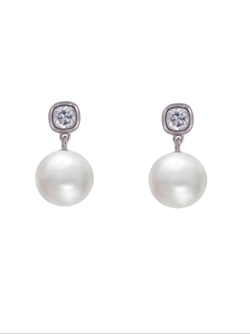 Pendientes Plata Mujer PSTP4 Perlas Circonitas