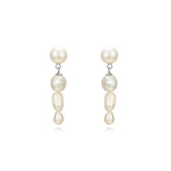 Pendientes Plata Perlas Cultivadas 34mm PEM0285RHPA