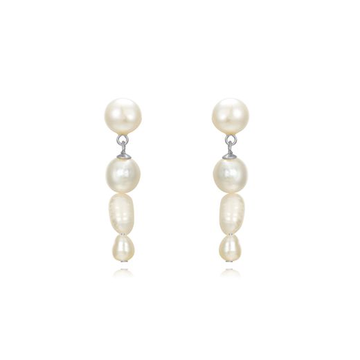 Pendientes Plata Perlas Cultivadas 34mm PEM0285RHPA