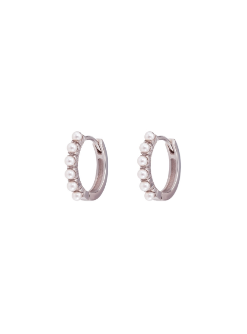 Pendientes Plata PPAC189 Aro C. Perlas