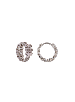 Pendientes Plata PPAC191 Aro C. Perlas & Circonitas