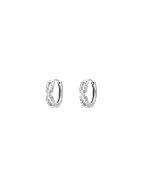 Pendientes Plata PPAC211 Aro C. Circonitas