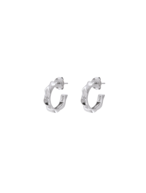 Pendientes Plata PPAC212 Medio Aro En Brillo