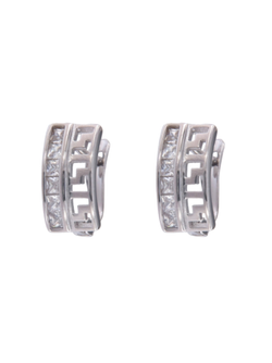 Pendientes Plata PPEN2248 Calado Greca