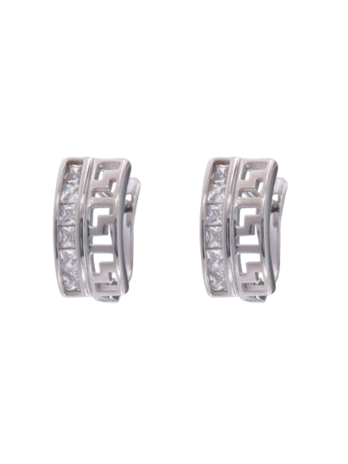 Pendientes Plata PPEN2248 Calado Greca