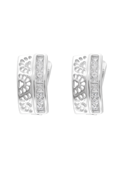 Pendientes Plata PPEN2249 Calado C. Circonitas