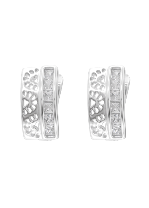 Pendientes Plata PPEN2249 Calado C. Circonitas