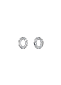 Pendientes Plata PPR 803 Óvalo C. Circonitas