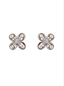 Pendientes Plata PPRP77 Trébol C. Circonitas