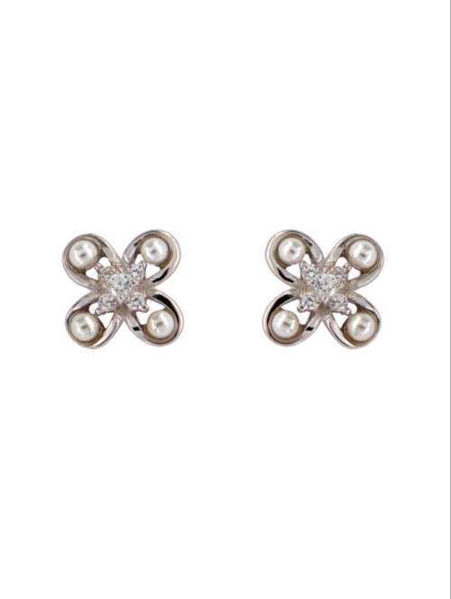 Pendientes Plata PPRP77 Trébol C. Circonitas