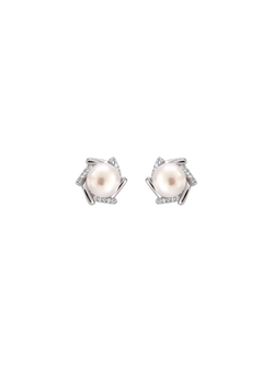 Pendientes Plata PPRP84 Perla C. Circonitas