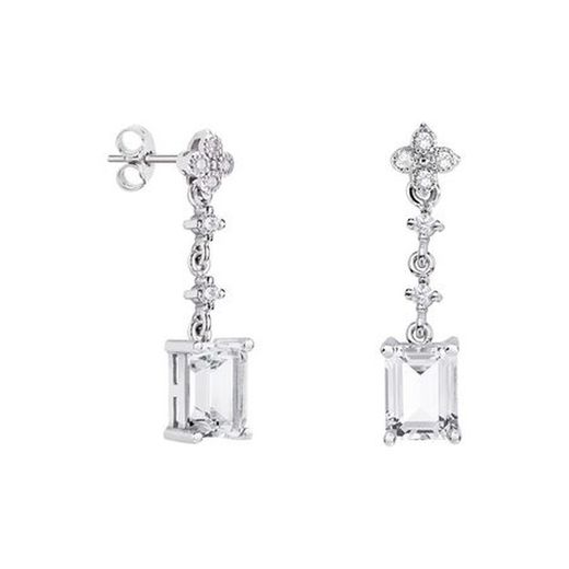 Arracades Plata Rectangle Argyor MRM 8x6mm (AG)79B0102TB1 Topacis Blanc