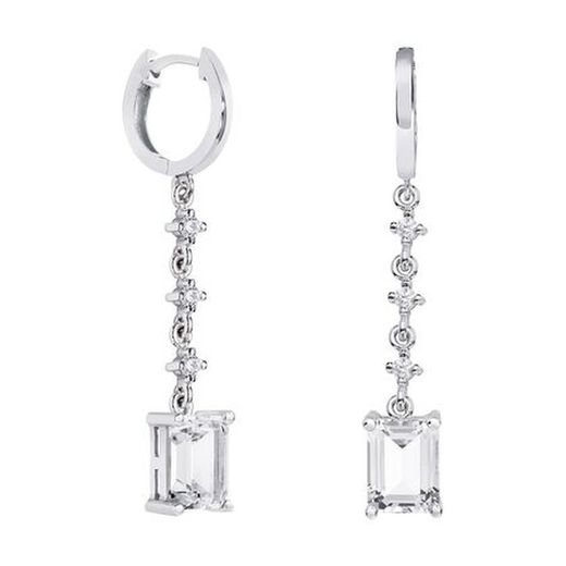 Arracades Plata Rectangle Argyor MRM 8x6mm (AG)79B0303TB1 Topacis Blanc