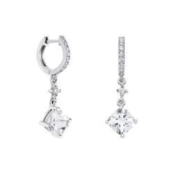 Pendientes Plata Rombo Argyor MRM 7x7mm (AG)79B0401TC1 Topacios Blanco