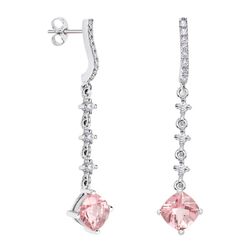 Pendientes Plata Rombo Argyor MRM 7x7mm (AG)79B0503TC3 Topacios Rosa
