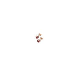 Pendientes Plata Rosa Sovrani J8035 Corazón Con Rubí