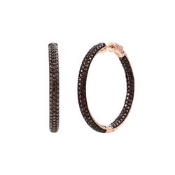 Pendientes Plata Rose Aro Circonitas 43mm PEZ1498RO50