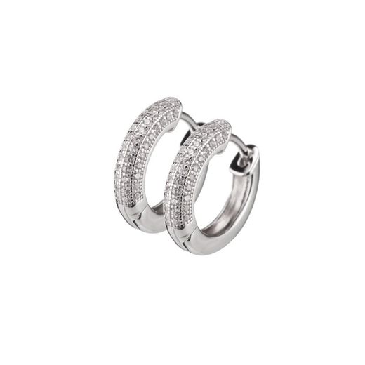 Boucles d'oreilles créoles Sovrani en argent 1,5 cm J8010 avec zircons